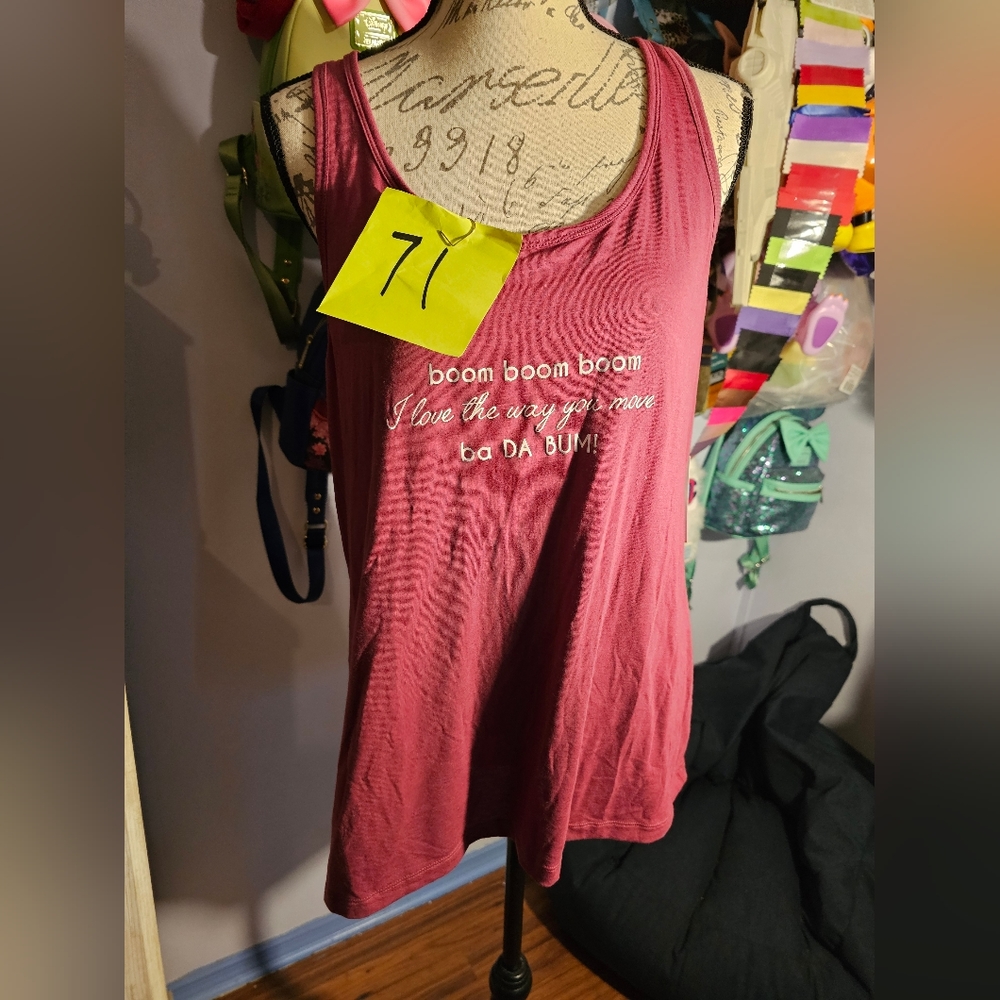 Old Navy Active Razor Back Tank NWT Boom Boom Go Dry Size Xlarge Pink